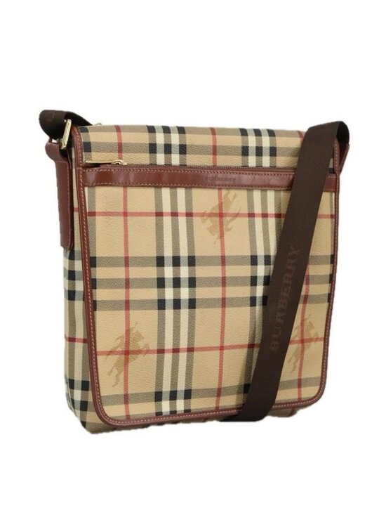 BURBERRY Handbags - Authentic BURBERRY Nova Check Shoulder Bag PVC Beige Gold